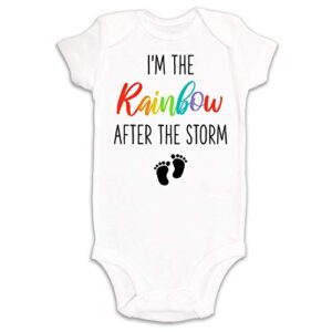 kate & meri i’m the rainbow after the storm onesie/bodysuit baby romper (newborn)