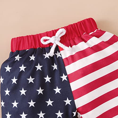 MAYUMMPY Newborn Baby Girls Boys 4th of July Outfit American Flag Tee Shirt Short Pants Toddler Independence Day Clothes Set (All American Boy, 3-6 Months)