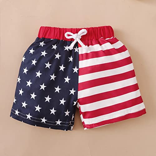 MAYUMMPY Newborn Baby Girls Boys 4th of July Outfit American Flag Tee Shirt Short Pants Toddler Independence Day Clothes Set (All American Boy, 3-6 Months)