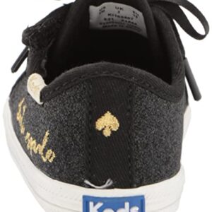 Keds Baby Kickstart Crib Sneaker, Black, 3 US Unisex Infant