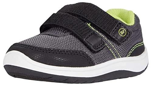 Stride Rite 360 Boy's Dash Sneaker, Black, M, 3.5 Little Kid