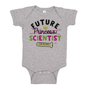 taty kids future scientist baby infant one piece bodysuit 6 months heather grey