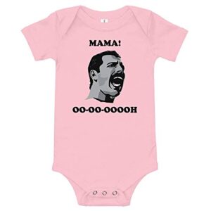 yelo pomelo mama ooh baby bodysuit, unique rock band clothing for queen fans