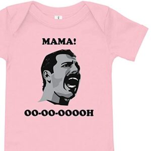 Yelo Pomelo Mama Ooh Baby Bodysuit, Unique Rock Band Clothing for Queen Fans