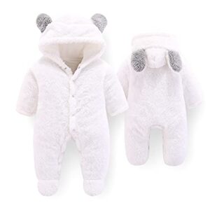 Unisex Baby Clothes Winter Coats Cute Newborn Infant Jumpsuit Snowsuit Bodysuits (Kaki, 6-9 Months)