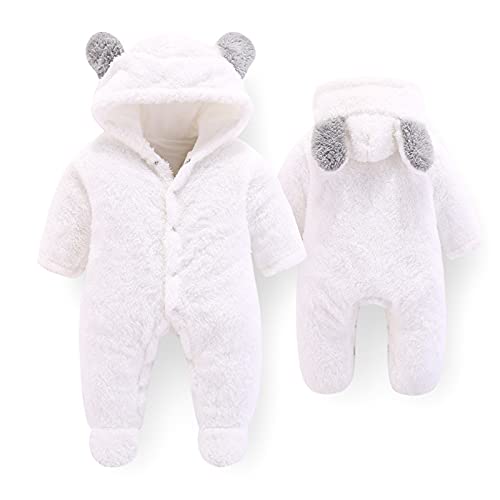 Unisex Baby Clothes Winter Coats Cute Newborn Infant Jumpsuit Snowsuit Bodysuits (Kaki, 6-9 Months)