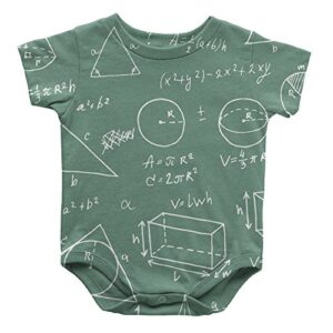 speedy pros math logo shapes infant one piece snapsuit bodysuit 6 months multi-color