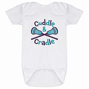 chalktalksports lacrosse baby & infant one piece | cuddle & cradle | bodysuit small