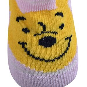 Disney Baby Girls Winnie The Pooh Multi-pack Quarter Sock, Blue/Pink (4-pack), 6-12 Months US