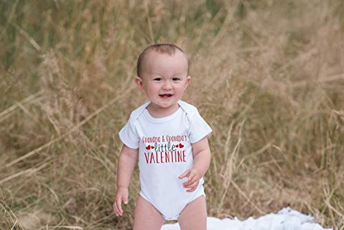 7 ate 9 Apparel Unisex Baby's Grandma & Grandpa's Valentine Onepiece 3-6 Months Red