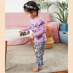 SYNPOS Toddler Girl Newborn Infant Clothes Set, Baby Girl Gifts Set Long Sleeve Sweatshirts Tops Pants Outfits