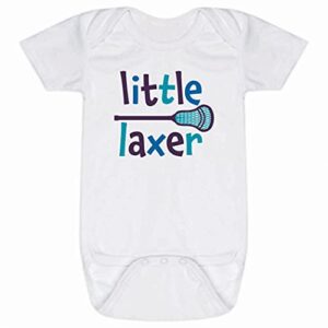 chalktalksports lacrosse baby & infant one piece | little laxer | bodysuit small