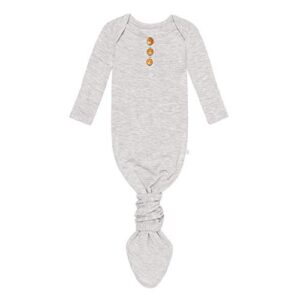 posh peanut infant gown – unisex soft baby clothes – viscose from bamboo infant layette swaddle wear- 0-3 months (athletic heather)