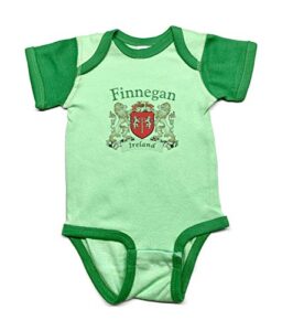 finnegan irish coat of arms baby onesie – 18 months