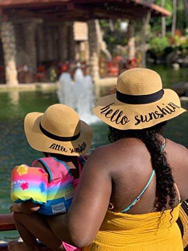 Mommy & Me Sunhat Bundle: Little/Hello Sunshine (Natural/Natural)