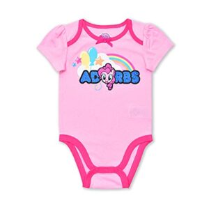 My Little Pony Girls’ 5 Piece Bodysuit Pack for Infant – Pink/Blue/Yellow