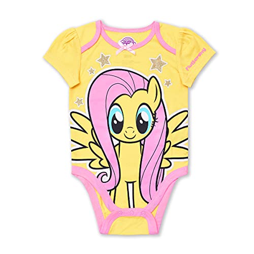 My Little Pony Girls’ 5 Piece Bodysuit Pack for Infant – Pink/Blue/Yellow