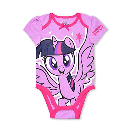 My Little Pony Girls’ 5 Piece Bodysuit Pack for Infant – Pink/Blue/Yellow