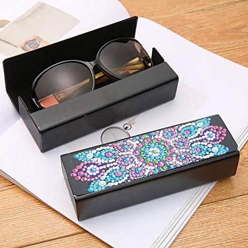 helegeSONG Diamond Painting Kit, Leather Sunglasses Case DIY Diamond Art Craft for Adults 5D Diamond Painting Kit Sunglasses Case for Women