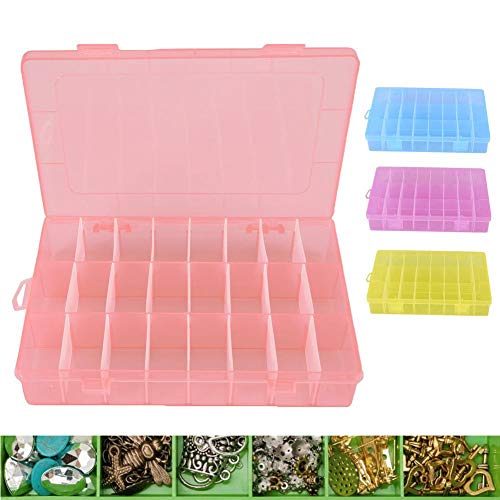 Plastic Storage Box, 4 Plastic Storage Box Plastic Storage Container Plastic Beads Rings Earrings[4pcs]