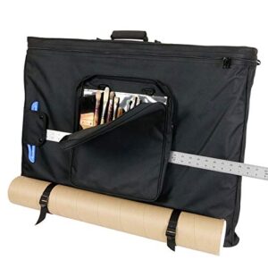 florence 20″x26″ art bag with blueprint carrying straps, t-square sleeve, brush holder, foam handle & removable shoulder strap