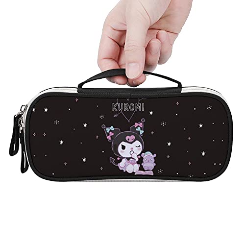 Kur-omi Portable pencil bag cosmetic bag large pencil case Makeup brush storage for boys school