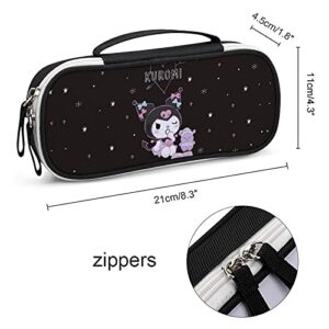 Kur-omi Portable pencil bag cosmetic bag large pencil case Makeup brush storage for boys school