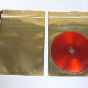 50 Gold/Silver 2 Tones Aluminum Foil Mylar 5.5x7" Recloseable Bag/Clear Front GA-2 US Seller Ship Fast