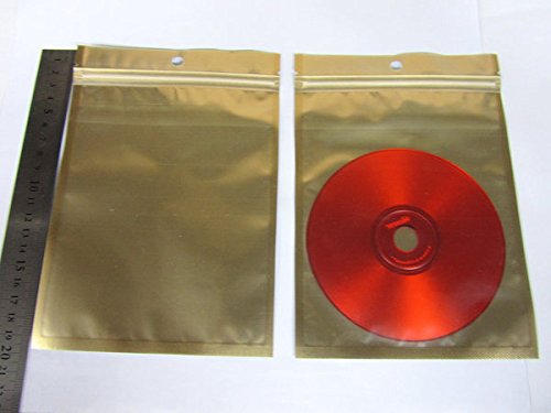 50 Gold/Silver 2 Tones Aluminum Foil Mylar 5.5x7" Recloseable Bag/Clear Front GA-2 US Seller Ship Fast