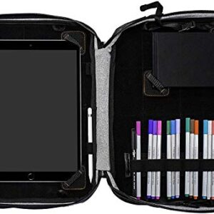 ETCHR Art Satchel - Art Backpack - Artist Messenger Bag for Art Supplies - Professional Tripod Mountable Art Bag for Supplies - Multi Functional Weatherproof Travel Artist Bag for Tool Management