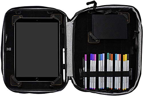 ETCHR Art Satchel - Art Backpack - Artist Messenger Bag for Art Supplies - Professional Tripod Mountable Art Bag for Supplies - Multi Functional Weatherproof Travel Artist Bag for Tool Management