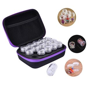 15 Slots Diamond Embroidery Box Diamond Painting Accessory Storage Case Container DIY Art Craft Jewelry Beads Sewing Pills Organizer Holder Clear Plastic Beads Cross Stitch Zipper Storage Bag Boxes