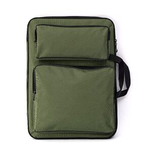 art portfolio case painting sketch pad storage bag art combination handbag backpack sketch poster oil painting green-1