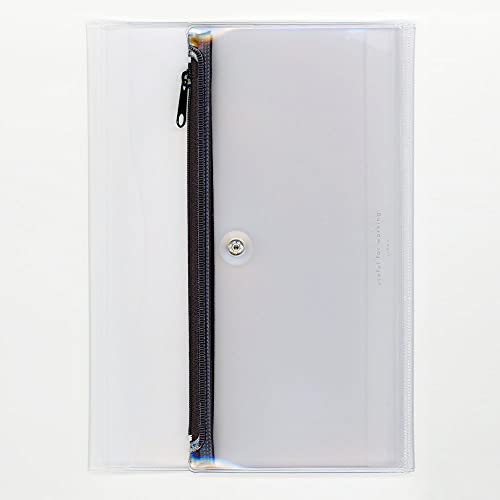 Daigo isshoni. N1866 Notebook Cover with Pencil Case, B6 Compatible, PVC, Clear