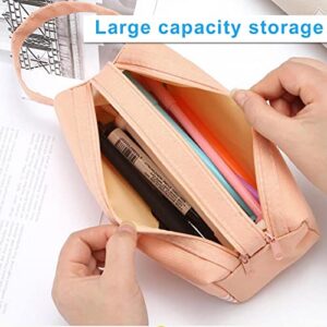 Tie Dye PU Leather Waterproof Pencil Case Pencil Pouch Stationery Bag Pencil Bag for Girls Teens Students Art School and Office Supplies