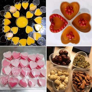 ccHuDE 30 Pcs 45ml Heart Shaped Slime Storage Containers Small Plastic Box with Lids Sauce Cups Souffle Cups