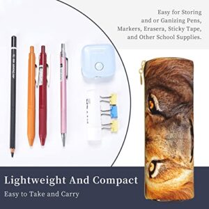 GLOVET lion Pencil Case Pouch for Girls Boys Adults Durable Pencil Bag Box With Zipper Aesthetic Stationery Pencil Case Organizer Cosmetic Bag for School Office