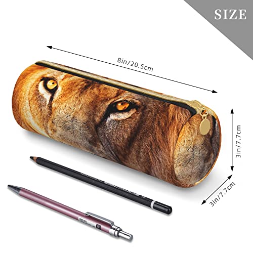 GLOVET lion Pencil Case Pouch for Girls Boys Adults Durable Pencil Bag Box With Zipper Aesthetic Stationery Pencil Case Organizer Cosmetic Bag for School Office