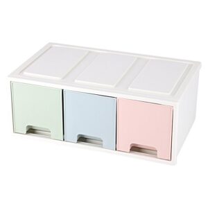 Desktop Storage Boxes, Plastic Stacking Drawers Jewelry Storage Drawers Storage Containers for Storing Parts Stationery Craft Jewelry Cosmetics (B)