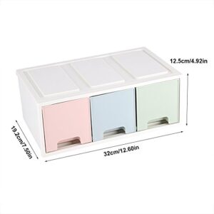 Desktop Storage Boxes, Plastic Stacking Drawers Jewelry Storage Drawers Storage Containers for Storing Parts Stationery Craft Jewelry Cosmetics (B)