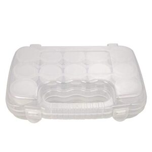 The Beadsmith Personality Case - Clear Storage Organizer Box, 8 x 8.5 x 1.75 inches - Includes 12 Small Containers with lids – 1.5 x 1.5 inches, Molded Case with Built-in Handle