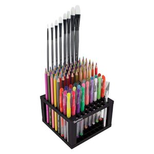 Thornton's Art Supplies Thornton's Art Supply Grid Plastic 96 Capacity Marker Art Brush Storage Stand Holder