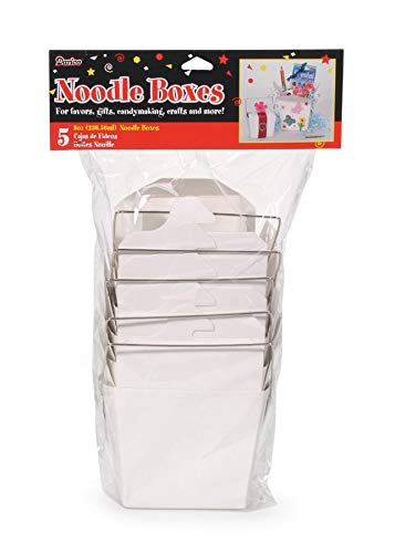 Darice 1143-09 Noodle Boxes 8oz 5/Pkg-White