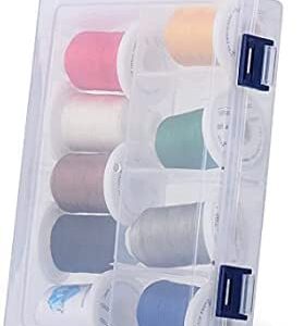 Juvielich Clear Plastic Organizer Box, 8 Grids Storage Container Jewelry Box with Adjustable Dividers, for Beads Art DIY Crafts Jewelry Fishing Tackles 9.06" x 6.3"x 2.36"(LxWxH) 1PC