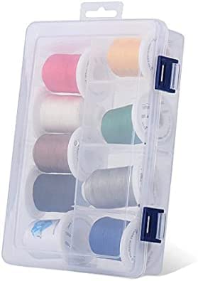 Juvielich Clear Plastic Organizer Box, 8 Grids Storage Container Jewelry Box with Adjustable Dividers, for Beads Art DIY Crafts Jewelry Fishing Tackles 9.06" x 6.3"x 2.36"(LxWxH) 1PC