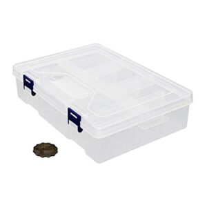 Juvielich Clear Plastic Organizer Box, 8 Grids Storage Container Jewelry Box with Adjustable Dividers, for Beads Art DIY Crafts Jewelry Fishing Tackles 9.06" x 6.3"x 2.36"(LxWxH) 1PC