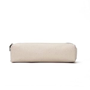 【yonben】canvas pencil case cartuchera para poner boligrafo stationery bag pencil case storage cosmetic bag (beige, s)
