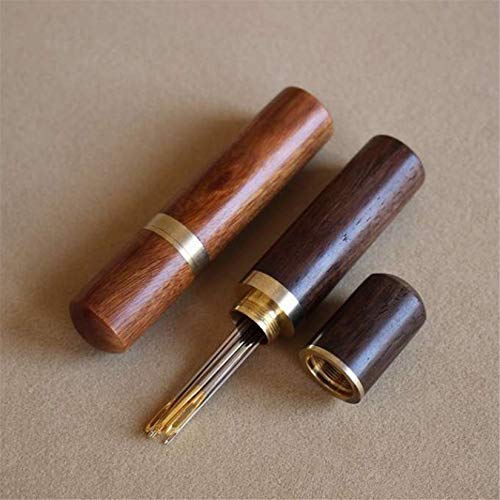 NEISHUI Sewing Needles Holder Storage Case,Versatile Wooden Needle Case, Sewing Needles Holder Case Wood Box Hand Crafts Knitting Toothpick Holder