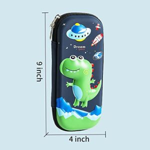 FITATHER Pencil Case, Large Capacity Pencil Pouch with 3D Stereo Cartoon Pattern, Multi-Functional EVA Cute Pencil Pen Bag Aesthetic School Supplies Office Organizer for Teens Boys Girls Adults(Blue)