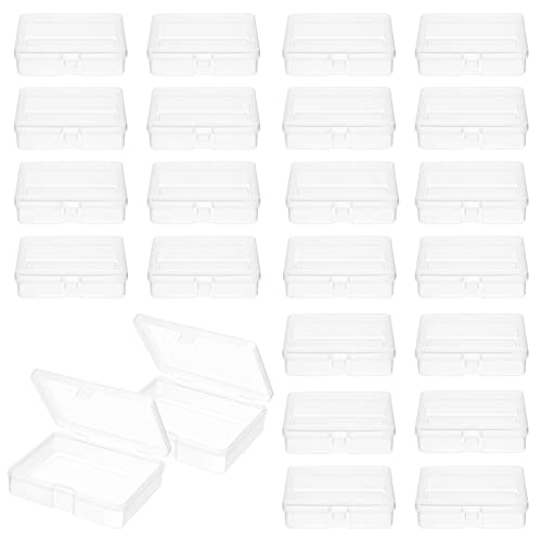 24Pcs Plastic Bead Storage Containers Mini Beads Box Cases Small Items Storage Cases